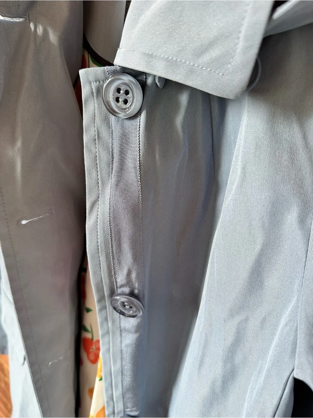 kate spade Single-Breasted Rain Trench Coat in Indian Sapphire